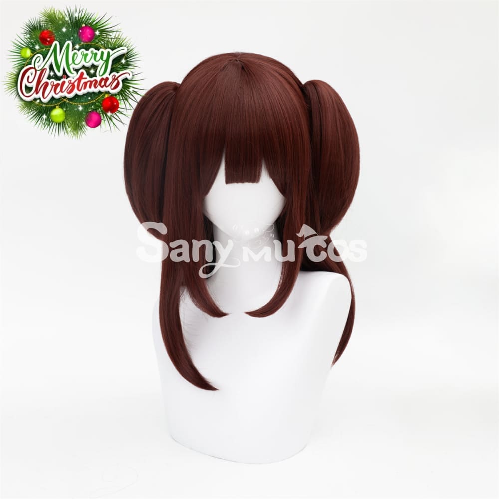 Anime Akiba Maid War cosplay Wahira Nagomi Dark Red Twintails Long Cosplay Wig
