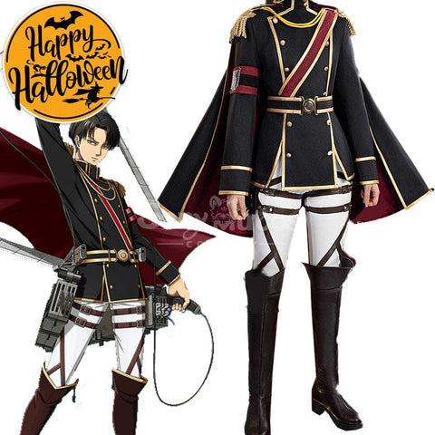 【In Stock】Anime Attack On Titan Cosplay Levi Cosplay Costume Cosplay Costumes