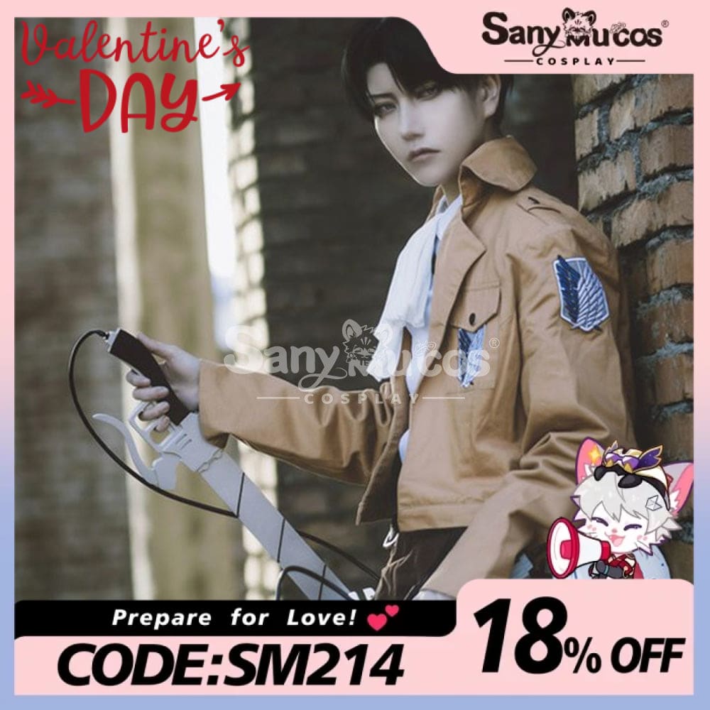 【In Stock】Anime Attack On Titan Cosplay Levi/Eren/Mikasa Costume Costumes