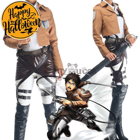 【In Stock】Anime Attack On Titan Cosplay Levi/Eren/Mikasa Costume Costumes