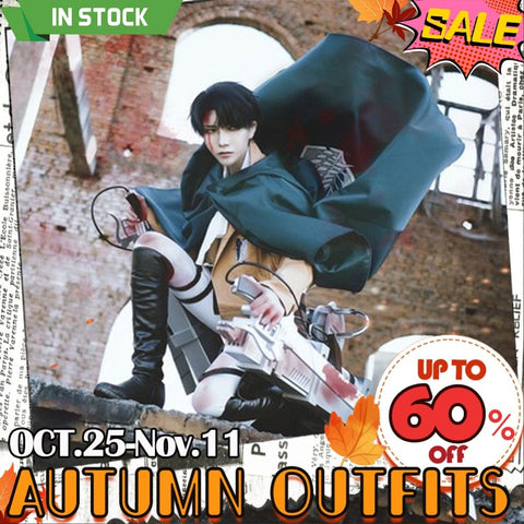 【In Stock】Anime Attack On Titan Cosplay Levi/Eren/Mikasa Costume Costumes