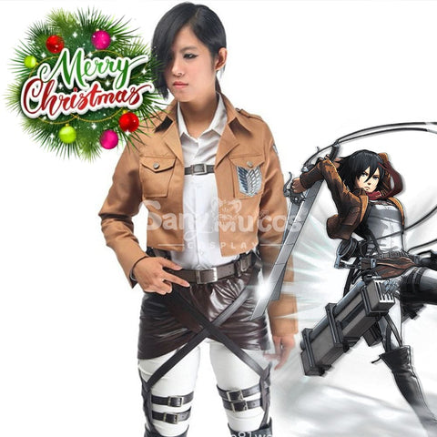 【In Stock】Anime Attack On Titan Cosplay Levi/Eren/Mikasa Costume Costumes