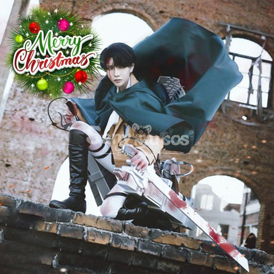 【In Stock】Anime Attack On Titan Cosplay Levi/Eren/Mikasa Costume Costumes 1000