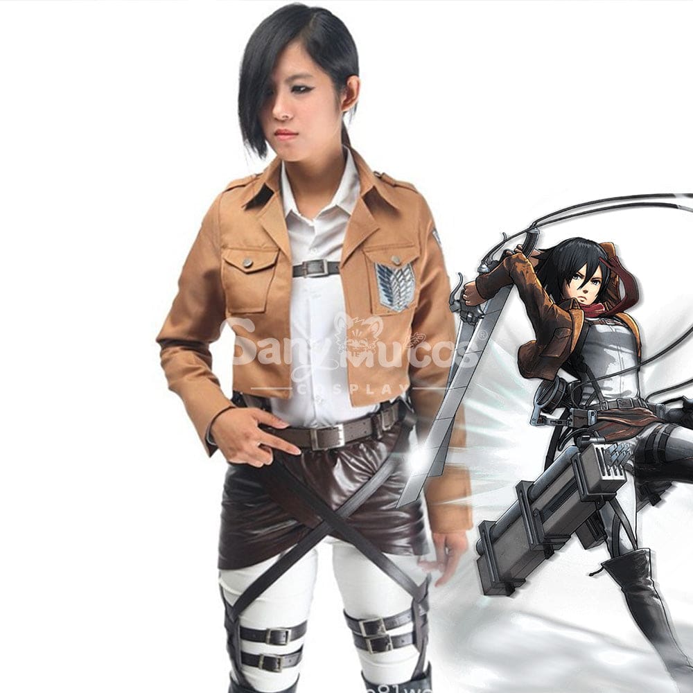 【In Stock】Anime Attack On Titan Cosplay Levi/Eren/Mikasa Costume Costumes