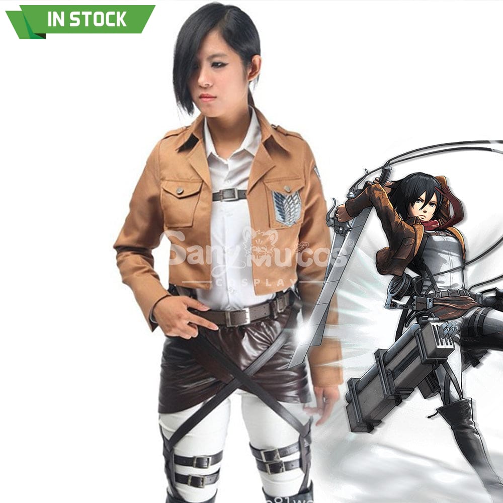 【In Stock】Anime Attack On Titan Cosplay Levi/Eren/Mikasa Costume Costumes