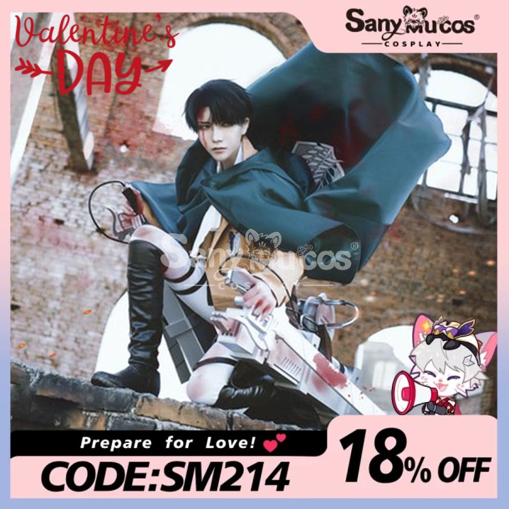 【In Stock】Anime Attack On Titan Cosplay Levi/Eren/Mikasa Costume Costumes