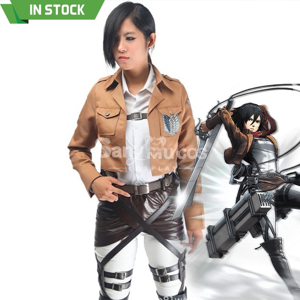 【In Stock】Anime Attack On Titan Cosplay Levi/Eren/Mikasa Costume Costumes