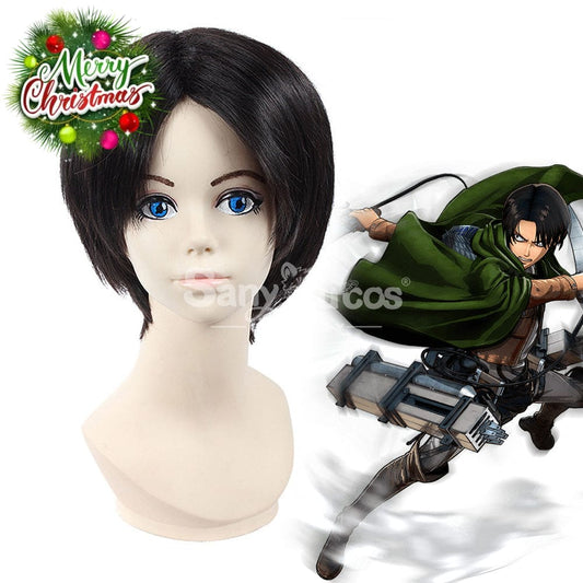 【In Stock】Anime Attack On Titan Cosplay Rivaille Ackerman Wig Wigs 1000