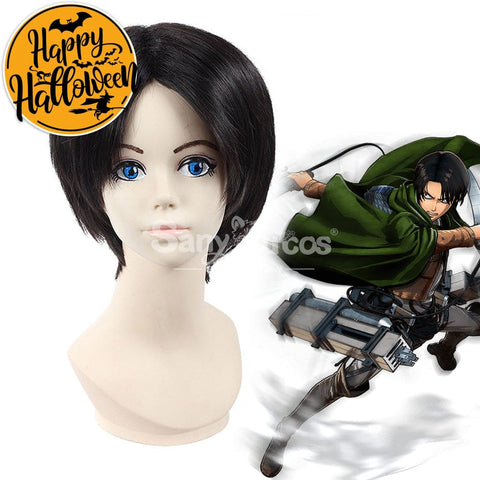 【In Stock】Anime Attack On Titan Cosplay Rivaille Ackerman Wig Wigs