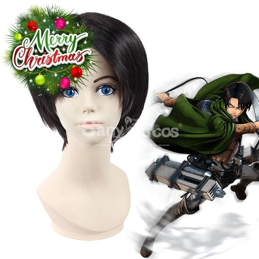 【In Stock】Anime Attack On Titan Cosplay Rivaille Ackerman Wig Wigs 1000