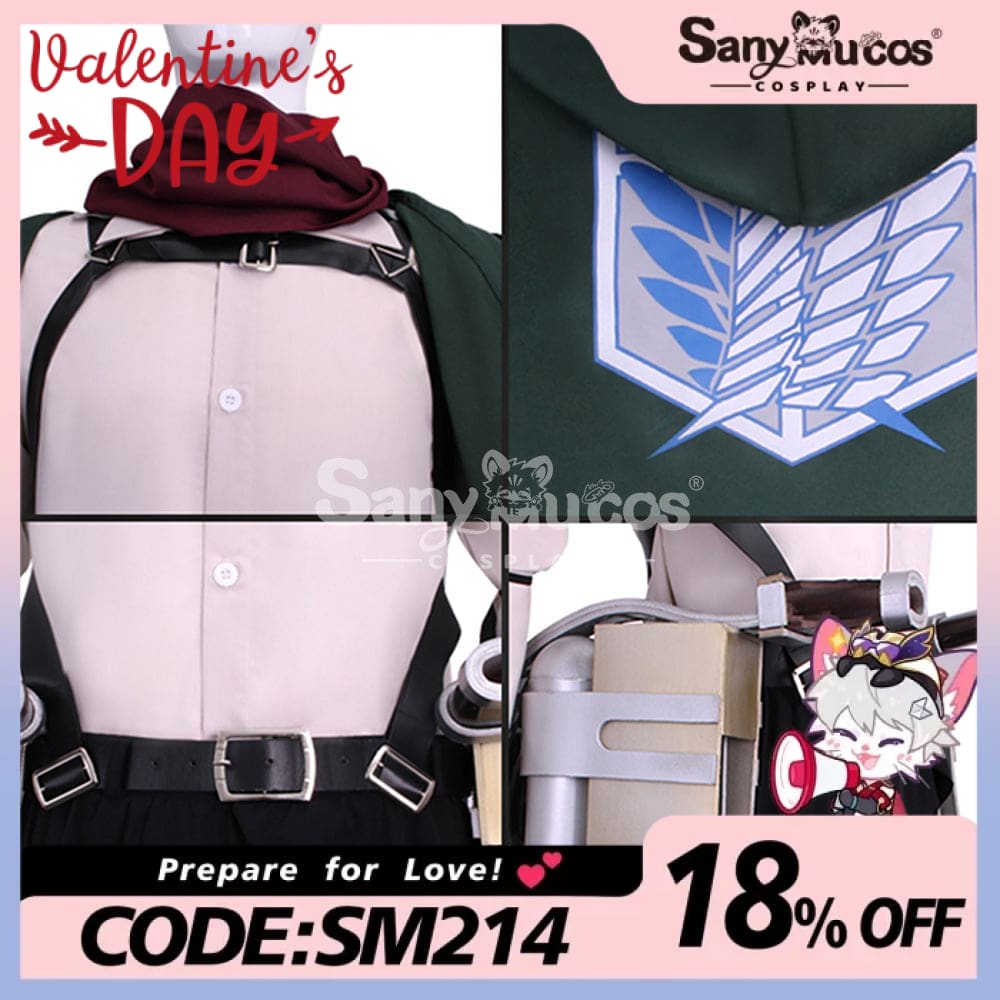 【In Stock】Anime Attack On Titan Cosplay Survey Corps Battlesuit Costume Costumes