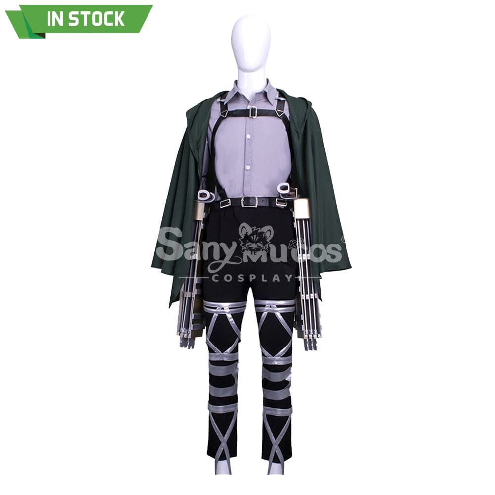 【In Stock】Anime Attack On Titan Cosplay Survey Corps Battlesuit Costume Levi·ackerman / S Costumes