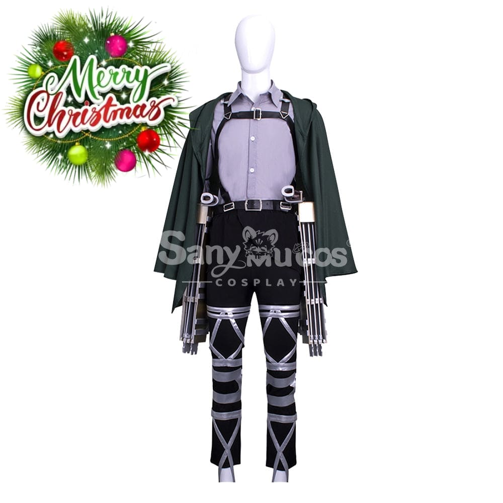 【In Stock】Anime Attack On Titan Cosplay Survey Corps Battlesuit Costume Levi·ackerman / S Costumes