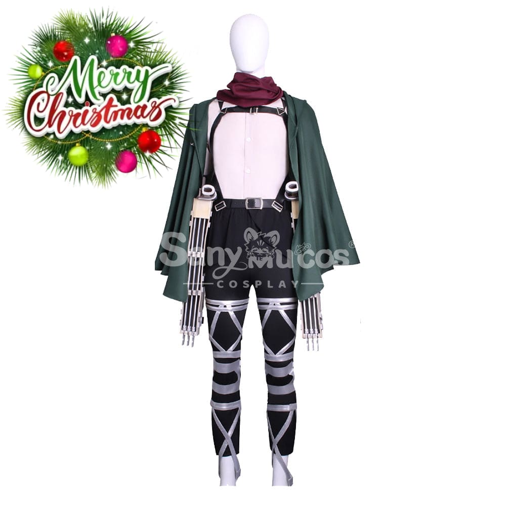 【In Stock】Anime Attack On Titan Cosplay Survey Corps Battlesuit Costume Mikasa·ackerman / S Costumes