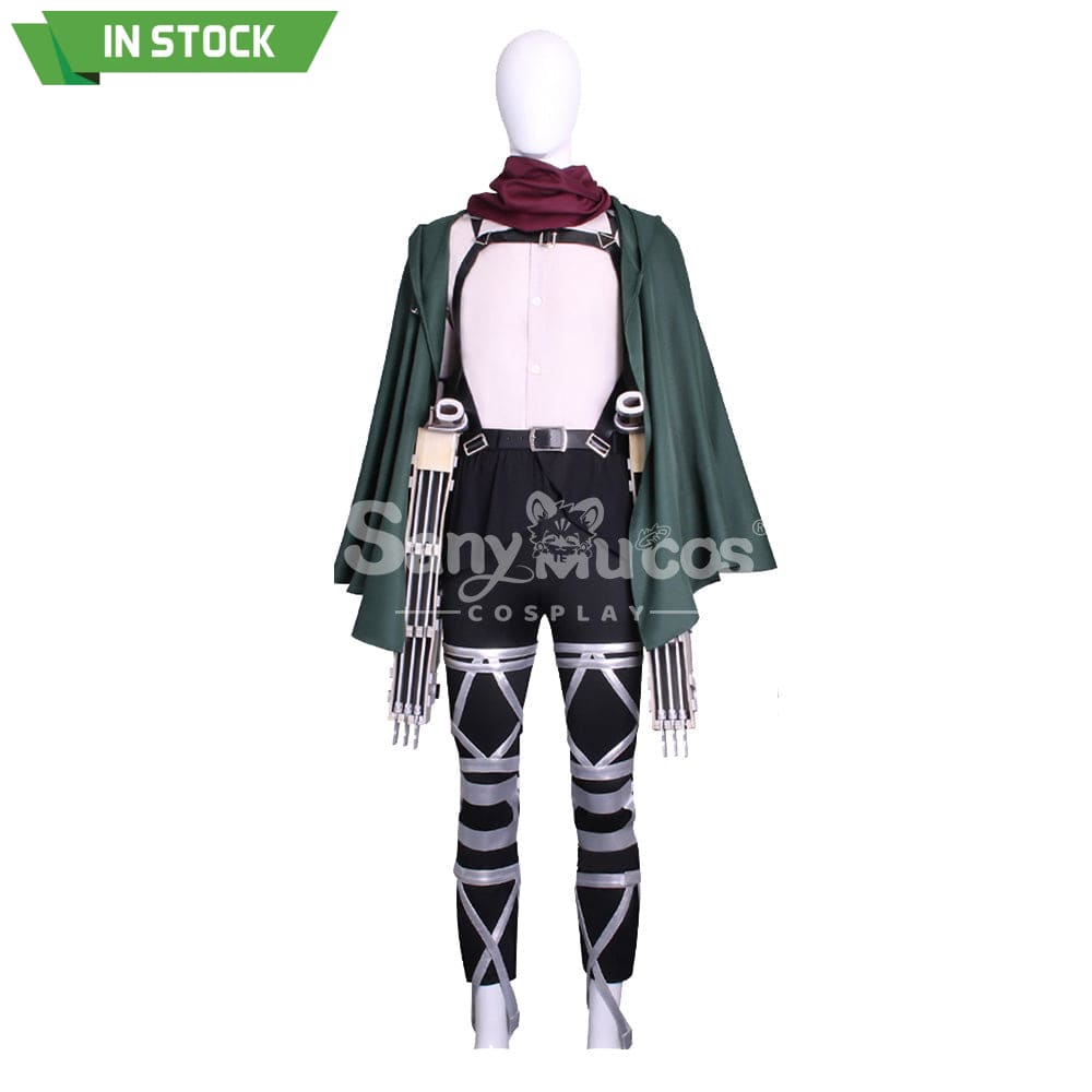 【In Stock】Anime Attack On Titan Cosplay Survey Corps Battlesuit Costume Mikasa·ackerman / S Costumes