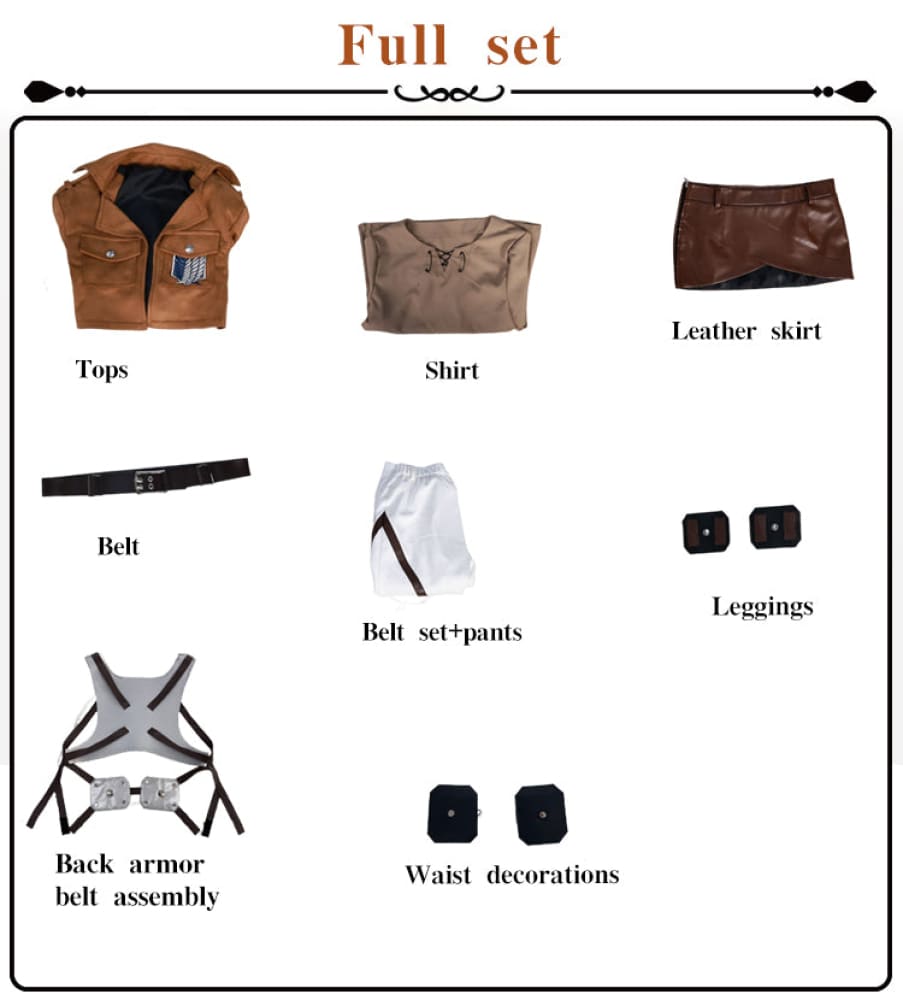 【In Stock】Anime Attack On Titan Cosplay Survey Corps Cosplay Costume Eren Yeager / S Cosplay Costumes
