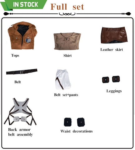 【In Stock】Anime Attack On Titan Cosplay Survey Corps Cosplay Costume Eren Yeager / S Cosplay Costumes