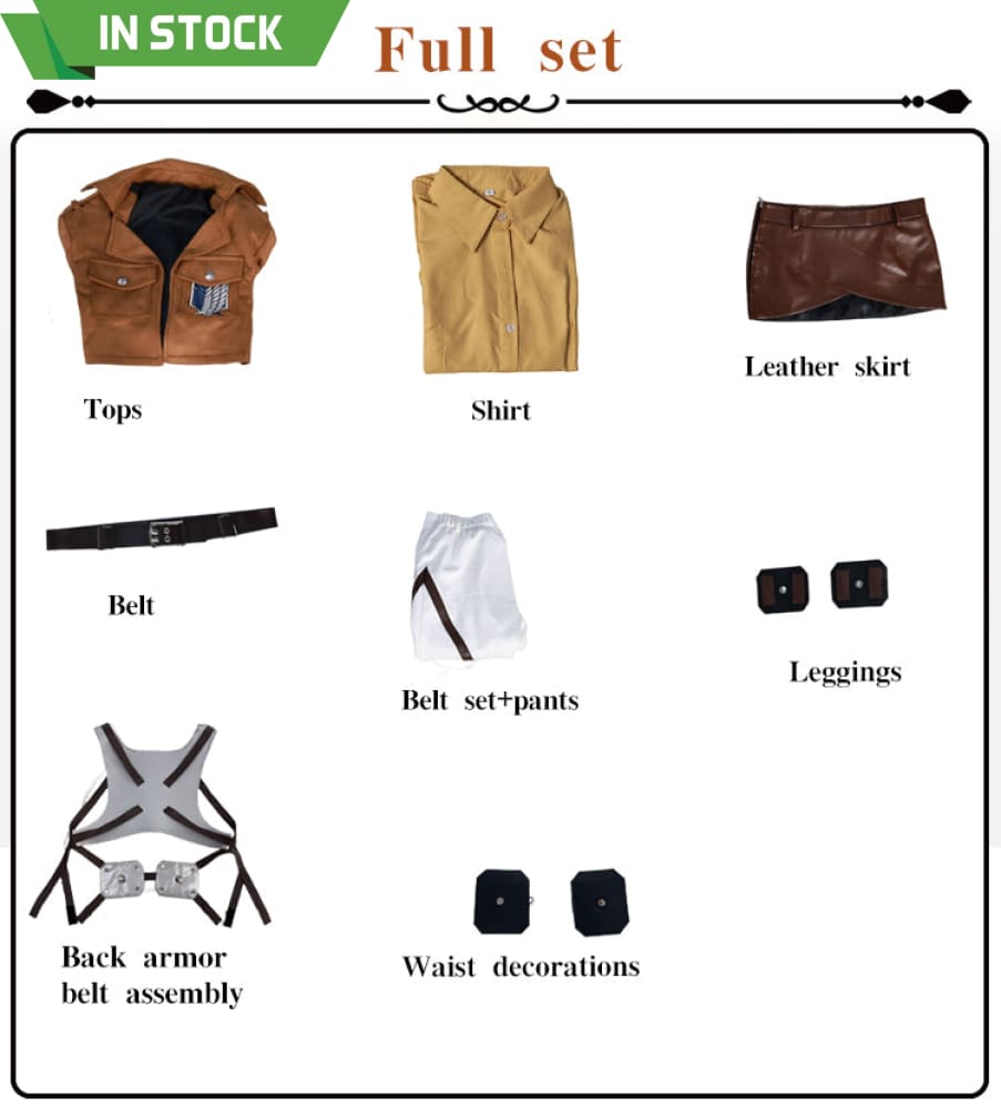 【In Stock】Anime Attack On Titan Cosplay Survey Corps Cosplay Costume Hange Zoë Hanj / S Cosplay Costumes