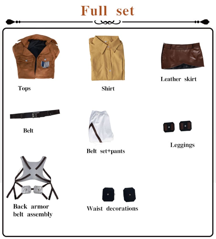 【In Stock】Anime Attack On Titan Cosplay Survey Corps Cosplay Costume Hange Zoë Hanj / S Cosplay Costumes
