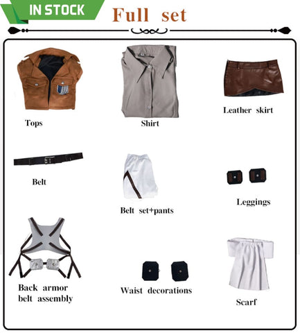 【In Stock】Anime Attack On Titan Cosplay Survey Corps Cosplay Costume Levi / S Cosplay Costumes
