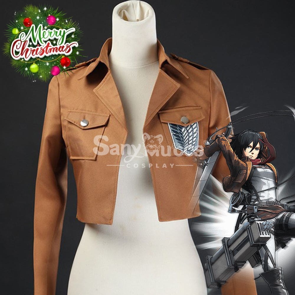 【In Stock】Anime Attack On Titan Cosplay Survey Corps Leather Suit Jacket Costume Costumes