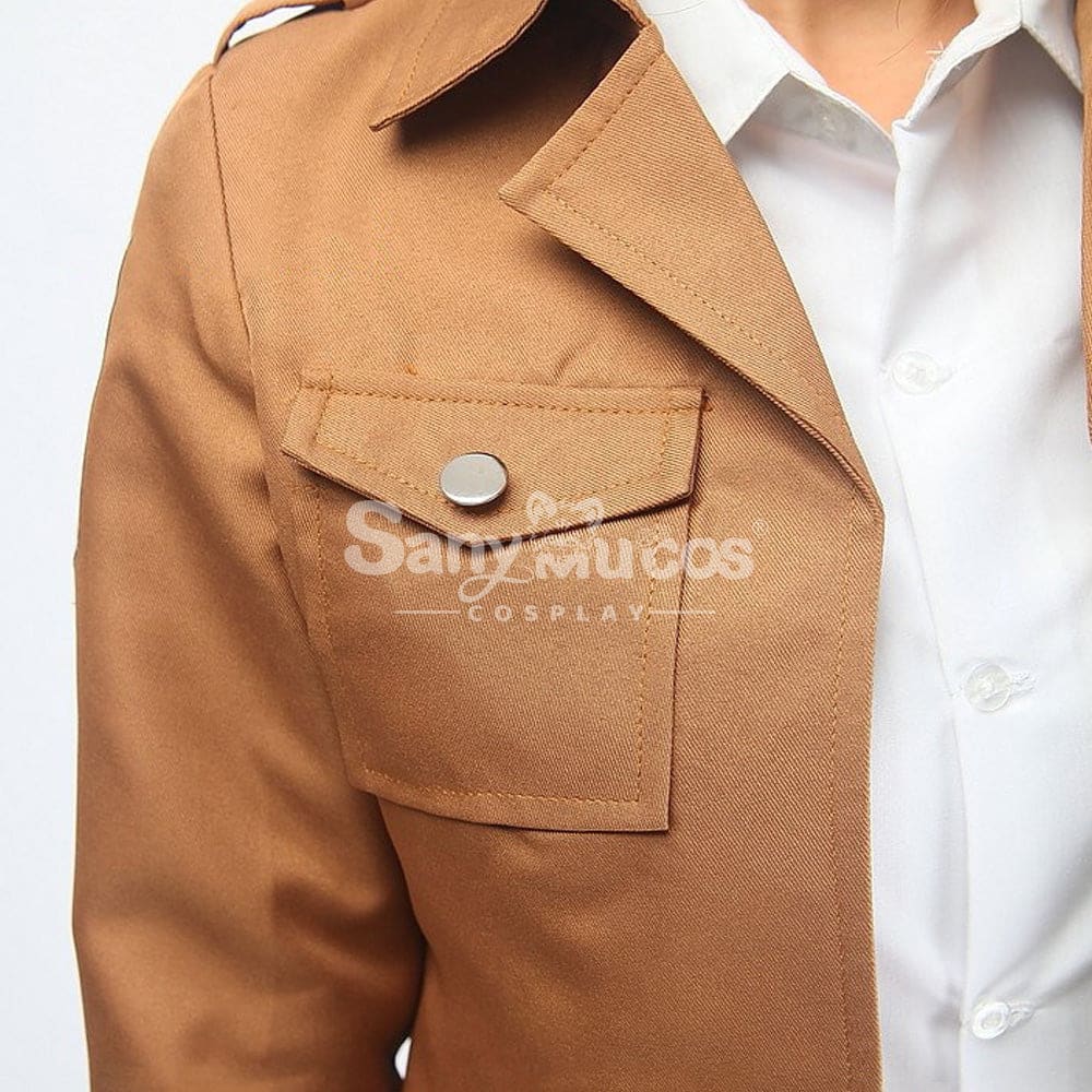 【In Stock】Anime Attack On Titan Cosplay Survey Corps Leather Suit Jacket Costume Costumes