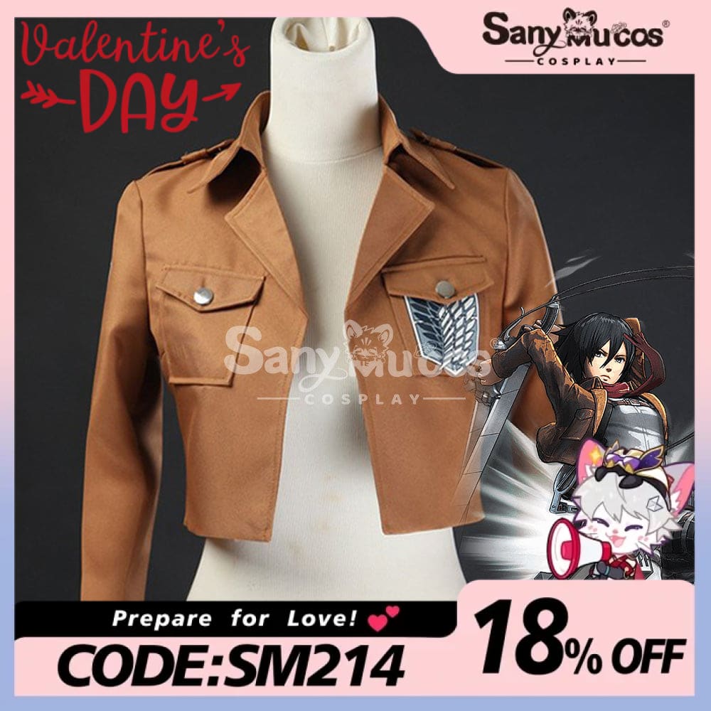 【In Stock】Anime Attack On Titan Cosplay Survey Corps Leather Suit Jacket Costume Costumes