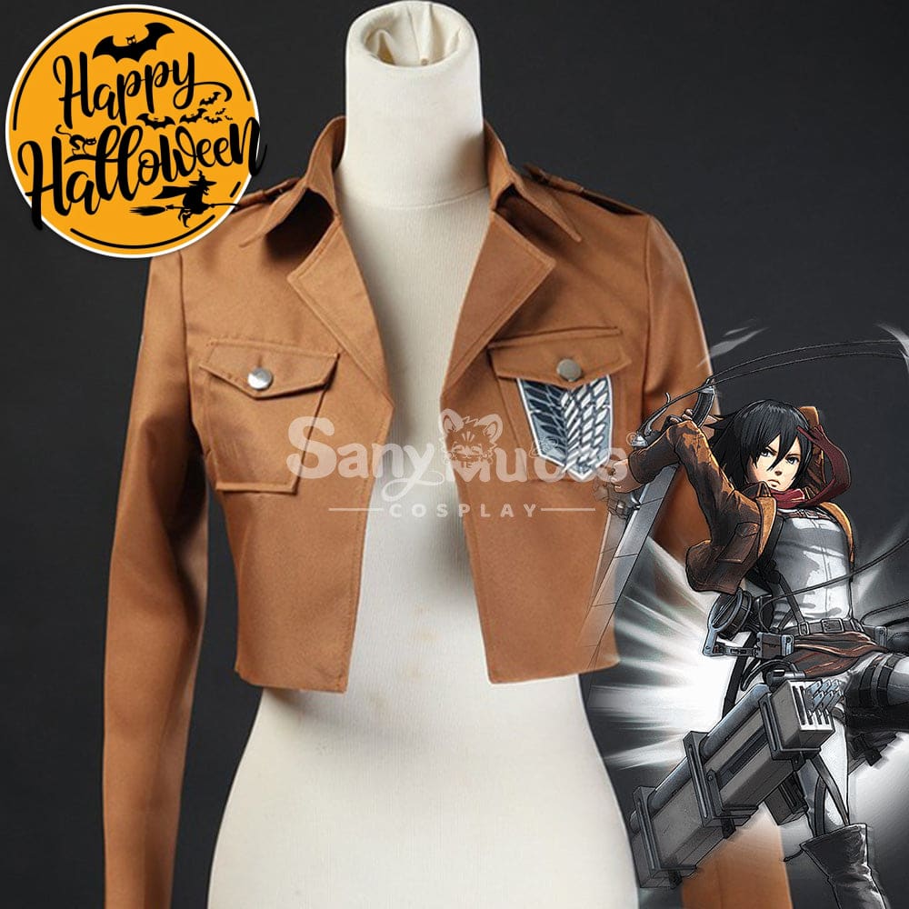 【In Stock】Anime Attack On Titan Cosplay Survey Corps Leather Suit Jacket Costume Costumes