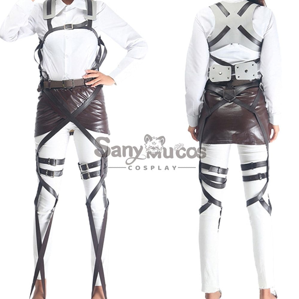 【In Stock】Anime Attack On Titan Cosplay Survey Corps Leather Suit Props Prop