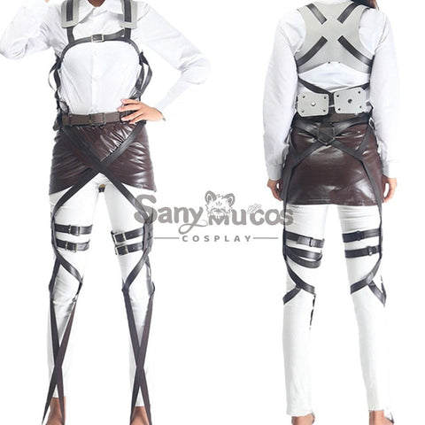 【In Stock】Anime Attack On Titan Cosplay Survey Corps Leather Suit Props Prop