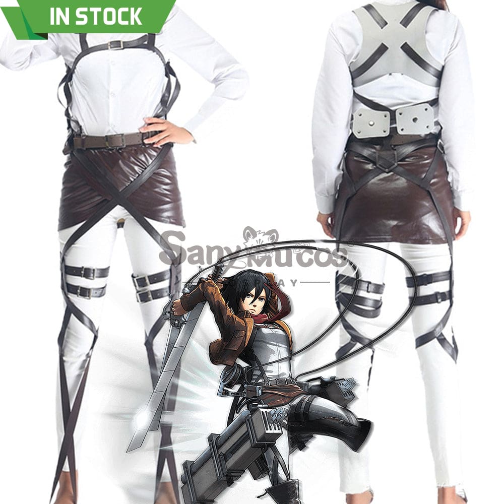 【In Stock】Anime Attack On Titan Cosplay Survey Corps Leather Suit Props Prop