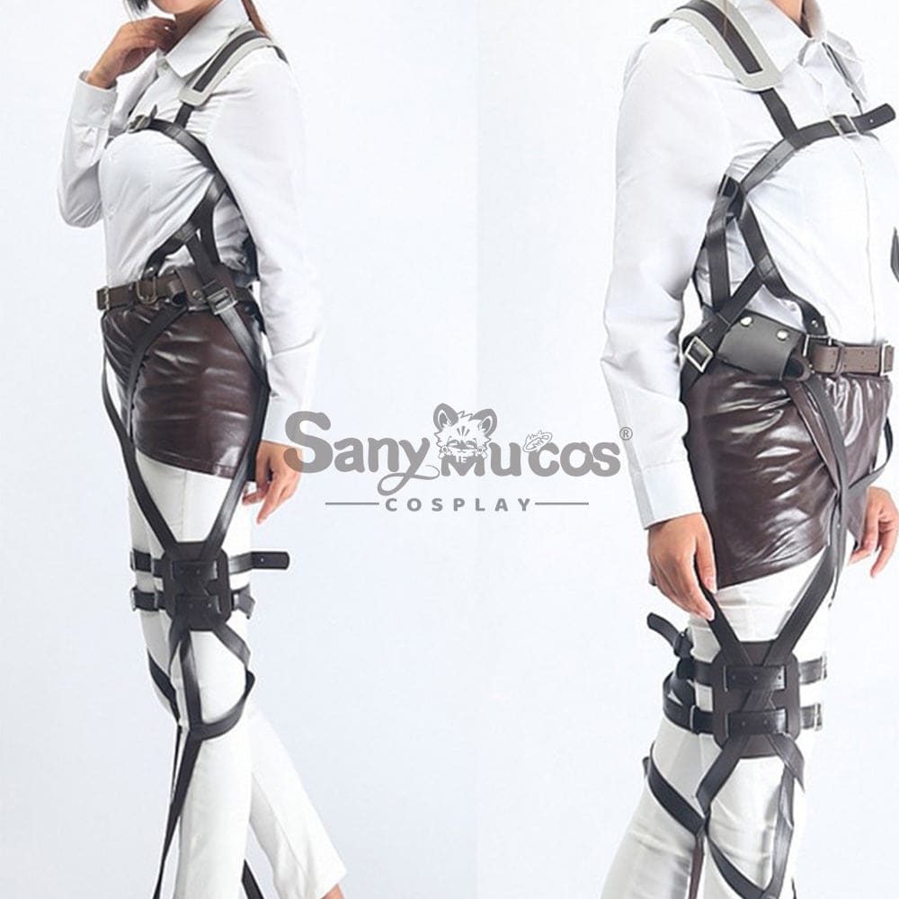 【In Stock】Anime Attack On Titan Cosplay Survey Corps Leather Suit Props Prop