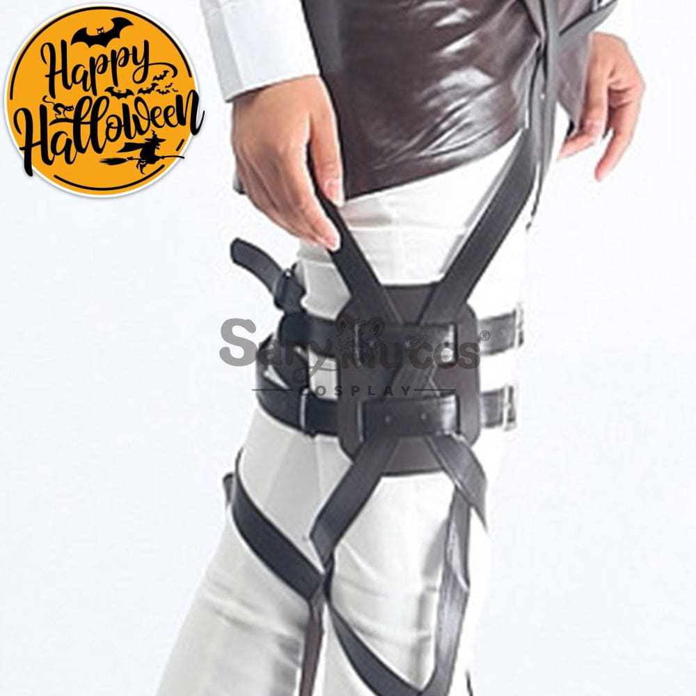 【In Stock】Anime Attack On Titan Cosplay Survey Corps Leather Suit Props Prop