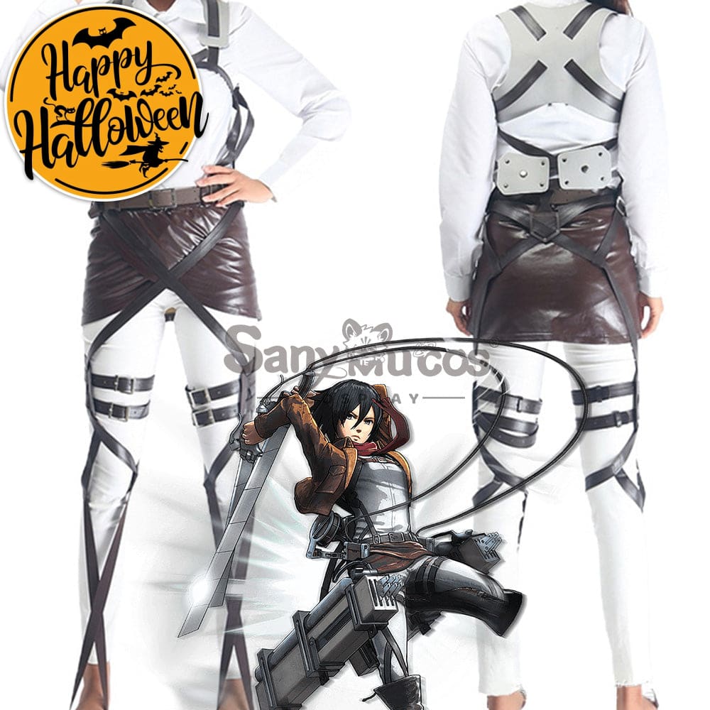 【In Stock】Anime Attack On Titan Cosplay Survey Corps Leather Suit Props Prop