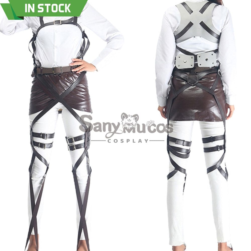 【In Stock】Anime Attack On Titan Cosplay Survey Corps Leather Suit Props Prop