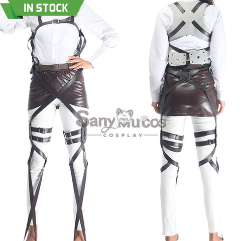 【In Stock】Anime Attack On Titan Cosplay Survey Corps Leather Suit Props Prop