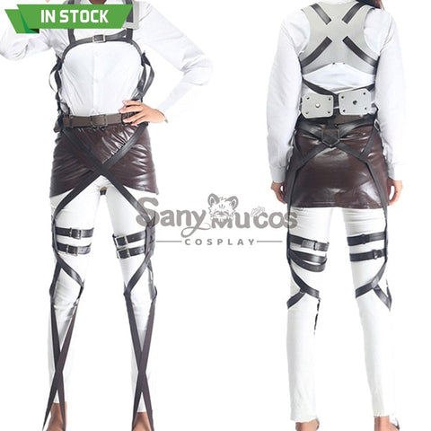 【In Stock】Anime Attack On Titan Cosplay Survey Corps Leather Suit Props Prop