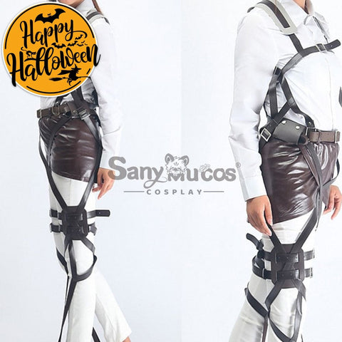 【In Stock】Anime Attack On Titan Cosplay Survey Corps Leather Suit Props Prop