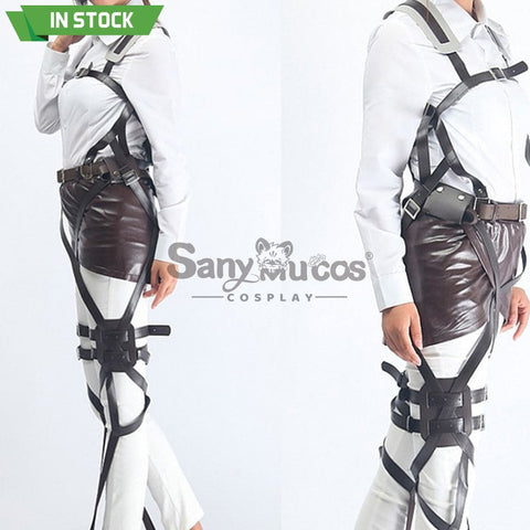 【In Stock】Anime Attack On Titan Cosplay Survey Corps Leather Suit Props Prop