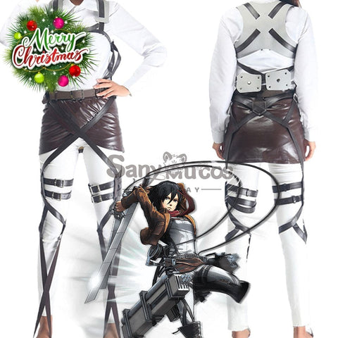 【In Stock】Anime Attack On Titan Cosplay Survey Corps Leather Suit Props Prop
