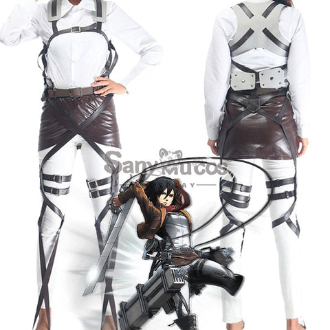 【In Stock】Anime Attack On Titan Cosplay Survey Corps Leather Suit Props Prop