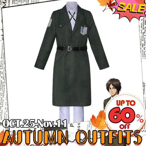 【In Stock】Anime Attack On Titan Cosplay Survey Corps Uniform Costume Costumes