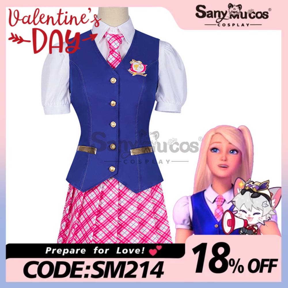 【In Stock】Anime Barbie:princess Charm School Cosplay Delancy Devin Uniform Costume Costumes