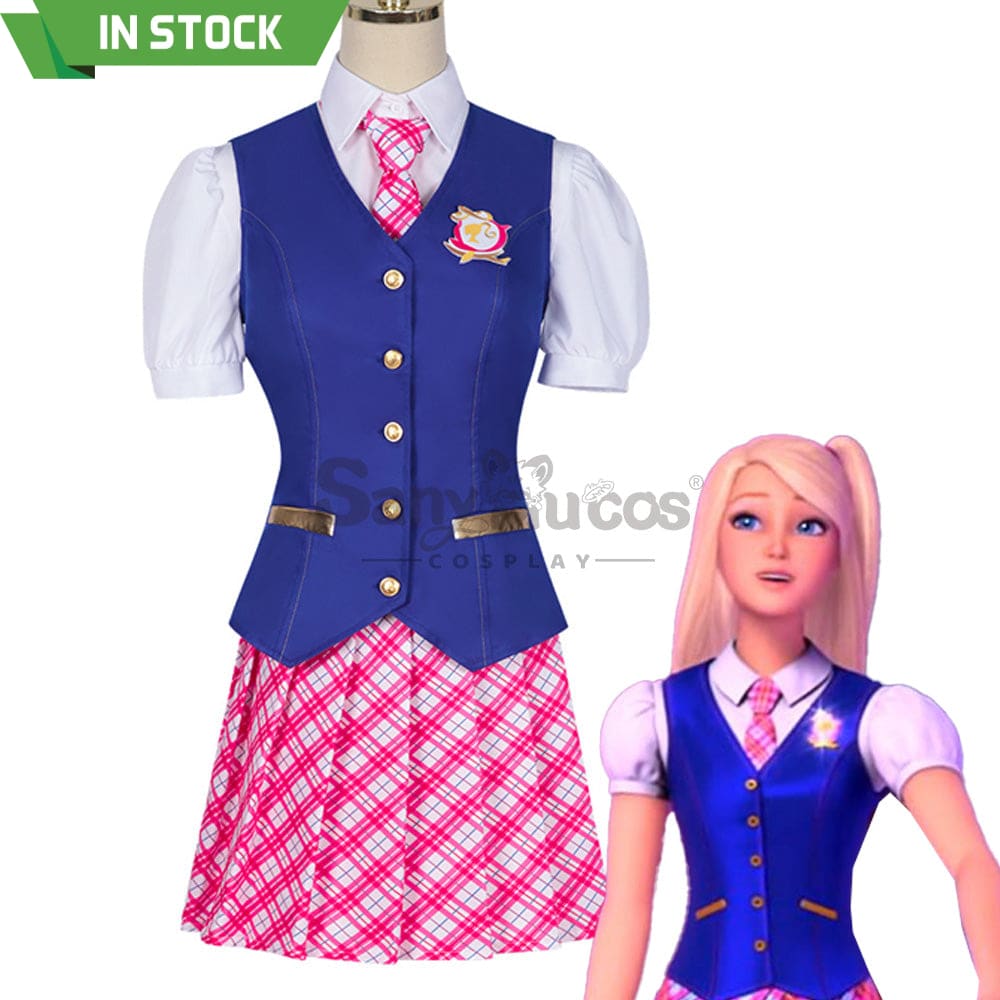 【In Stock】Anime Barbie:princess Charm School Cosplay Delancy Devin Uniform Costume Costumes