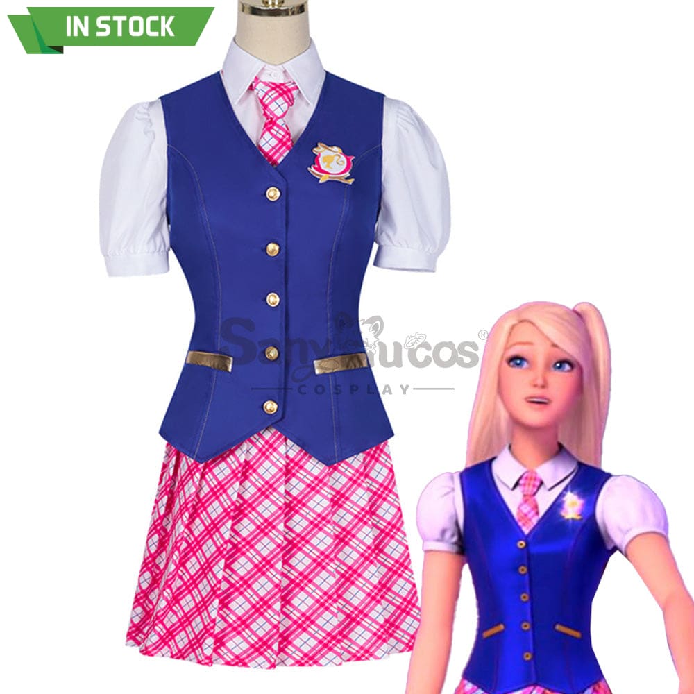 【In Stock】Anime Barbie:princess Charm School Cosplay Delancy Devin Uniform Costume Costumes