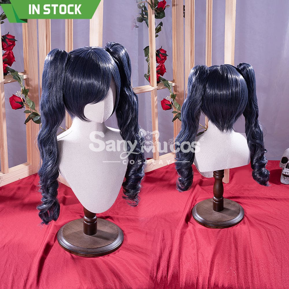 【In Stock】Anime Black Butler Cosplay Ciel Phantomhive Wig Long Dark Blue Twintails Cosplay Wigs