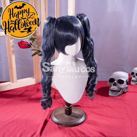 【In Stock】Anime Black Butler Cosplay Ciel Phantomhive Wig Long Dark Blue Twintails Cosplay Wigs