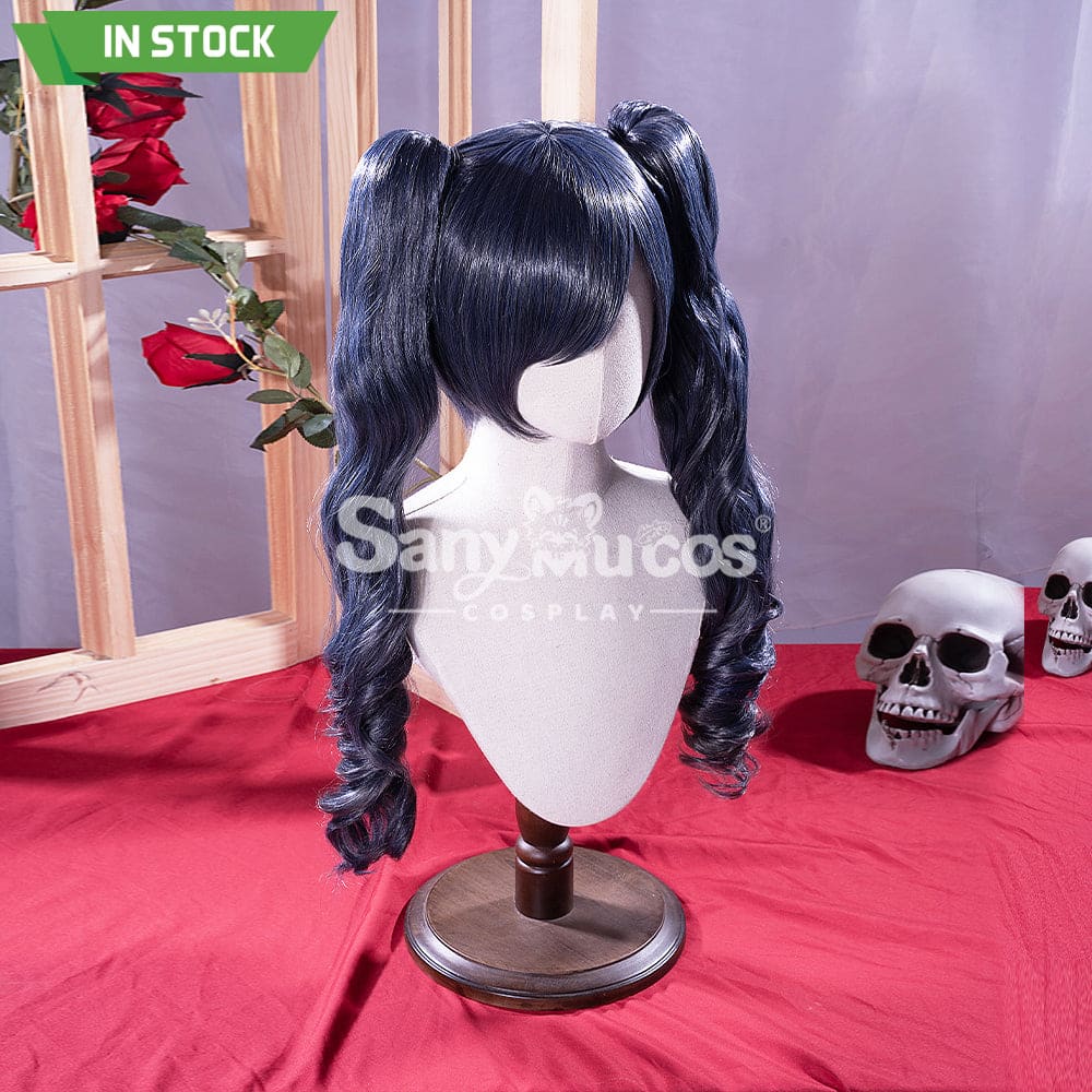 【In Stock】Anime Black Butler Cosplay Ciel Phantomhive Wig Long Dark Blue Twintails Cosplay Wigs