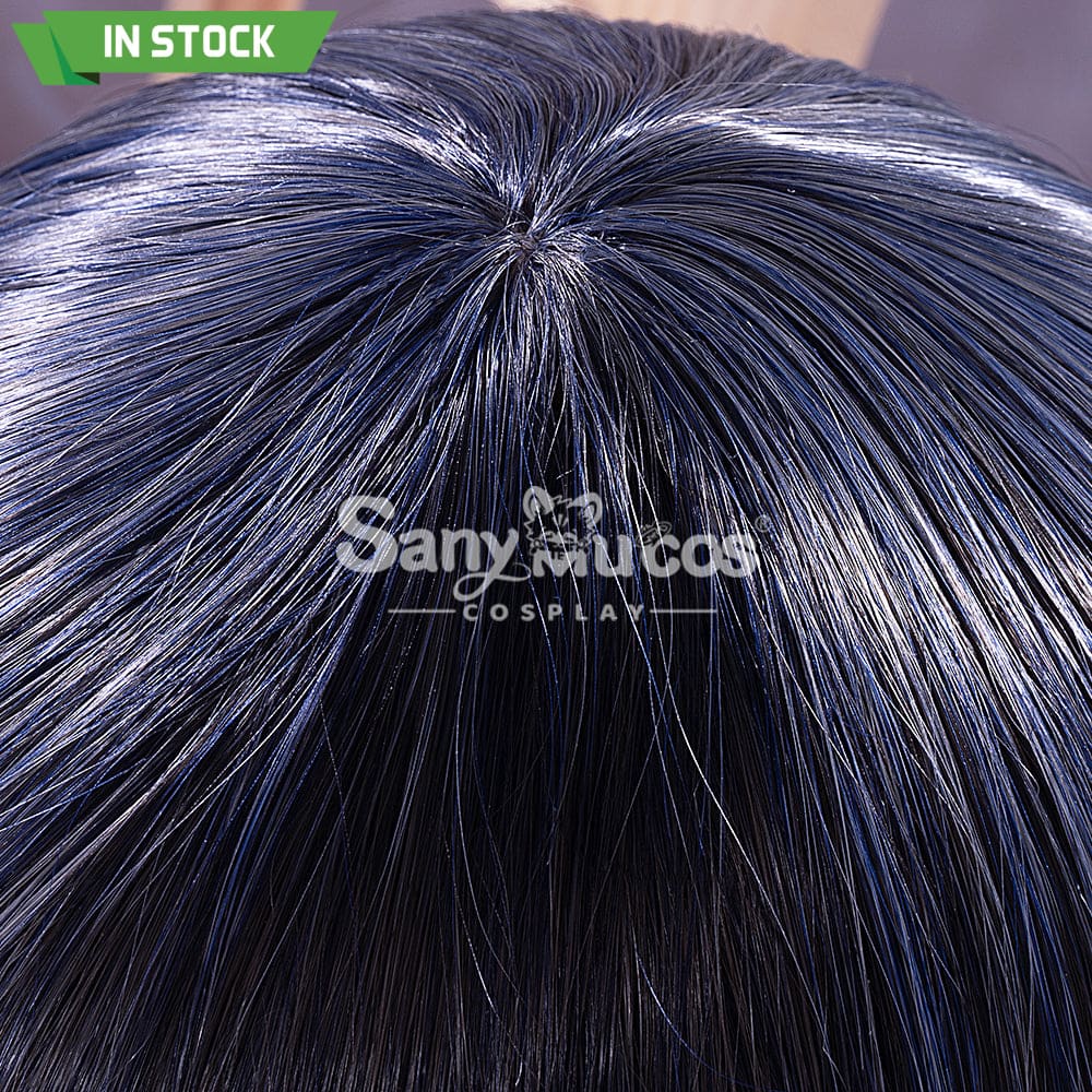 【In Stock】Anime Black Butler Cosplay Ciel Phantomhive Wig Long Dark Blue Twintails Cosplay Wigs