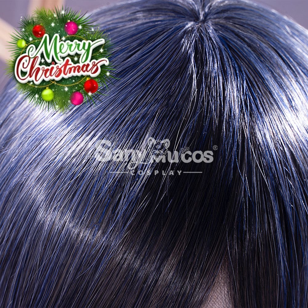 【In Stock】Anime Black Butler Cosplay Ciel Phantomhive Wig Long Dark Blue Twintails Cosplay Wigs